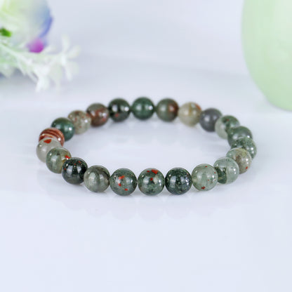 Natural Blood Stone Beads Bracelet,Healing Energy Bracelet,Handcrafted Gift