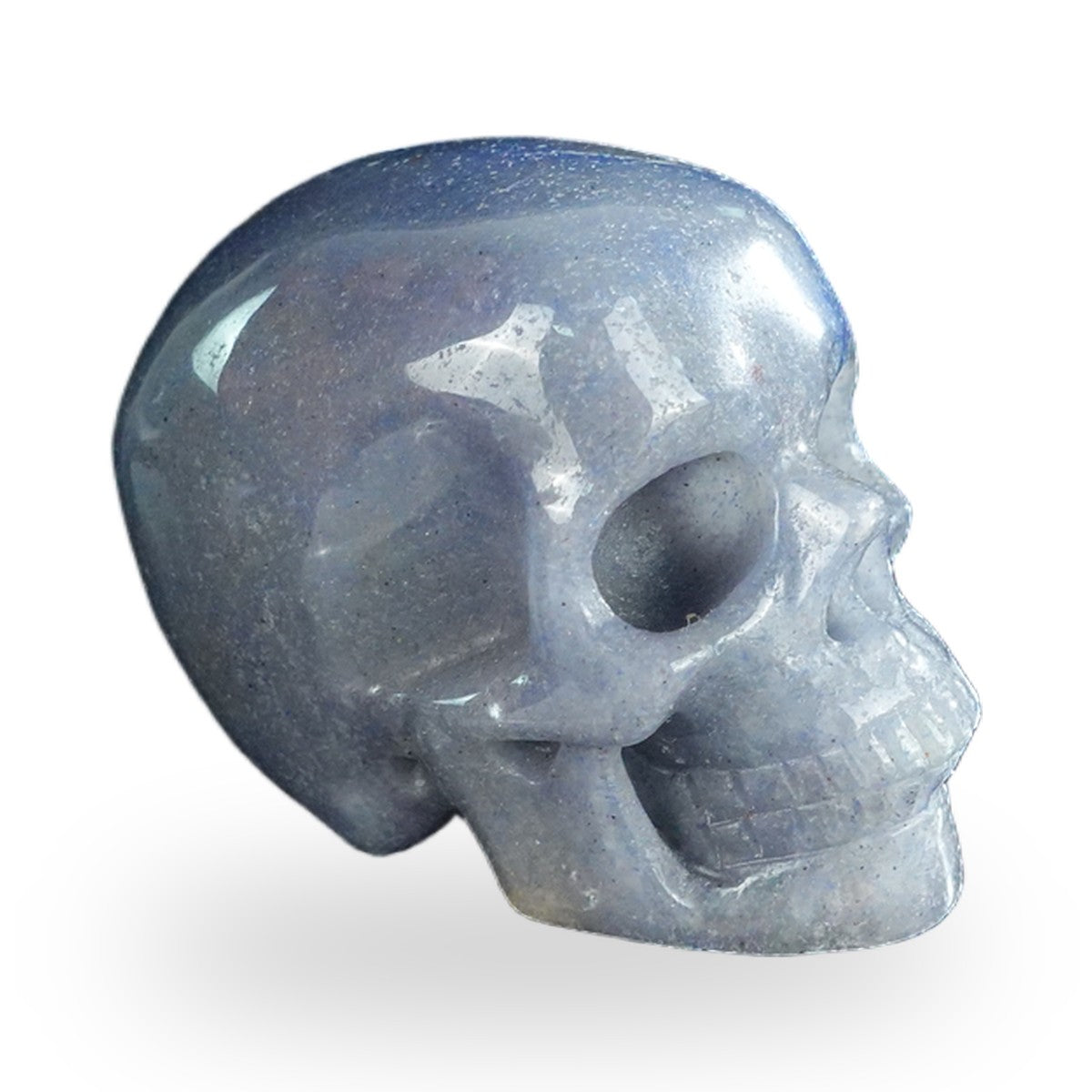 Blue Aventurine crystal skull 2.2" SKH20BA01 view 3