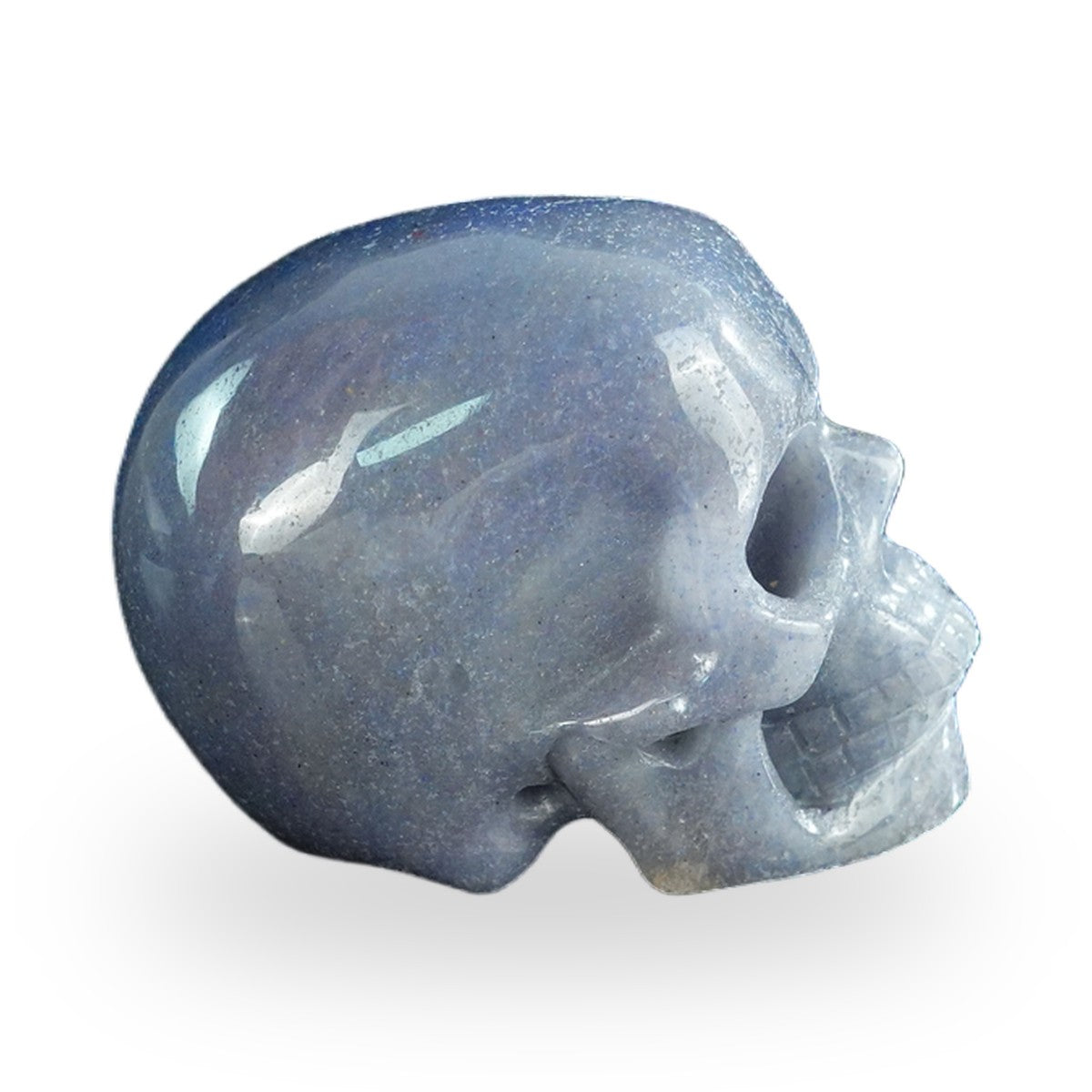 Blue Aventurine crystal skull 2.2" SKH20BA01 view 4