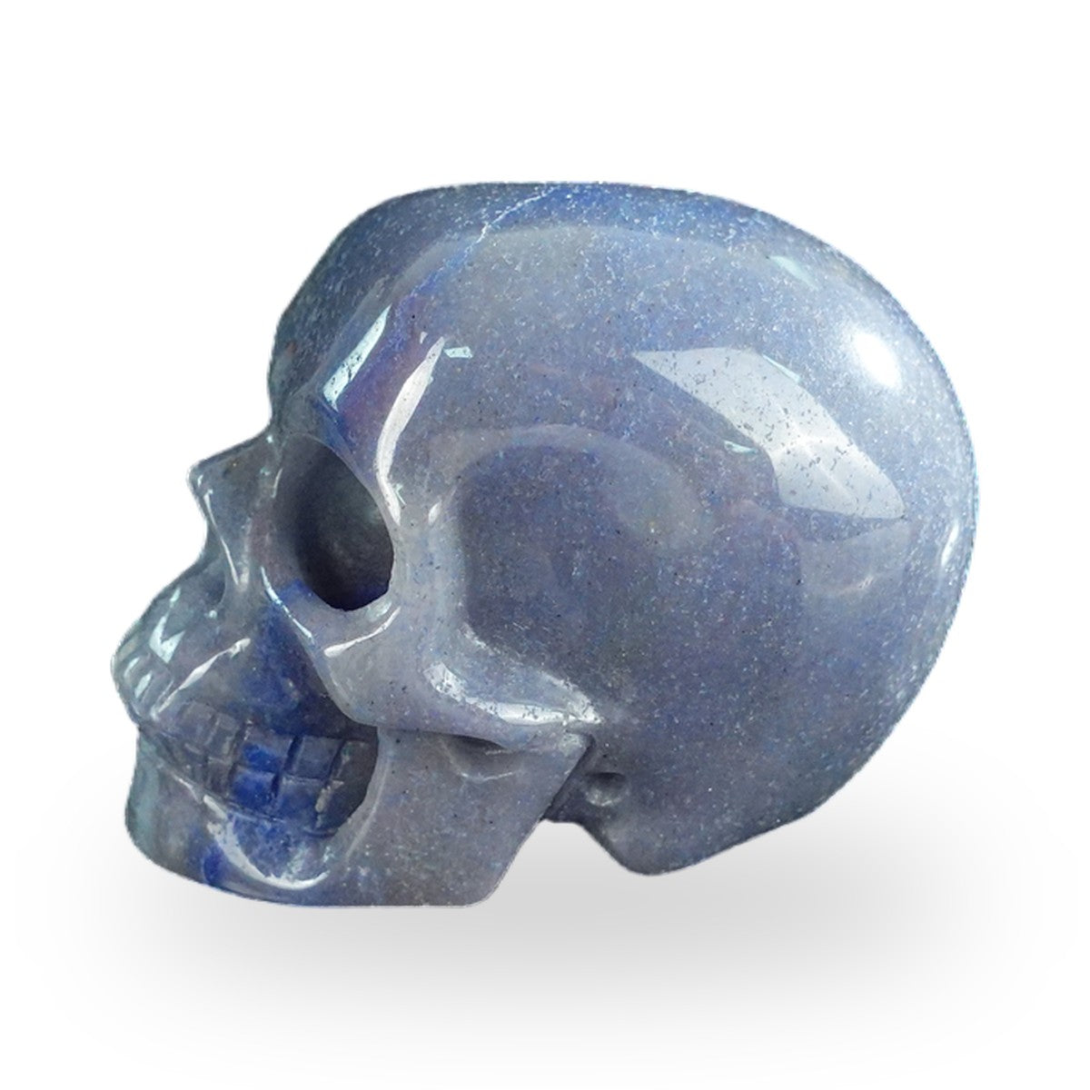 Blue Aventurine crystal skull 2.2" SKH20BA01 view 6