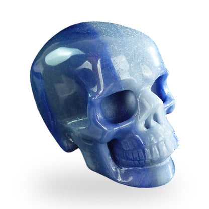 Blue Aventurine crystal skull 3" SKH30BA01 view 3