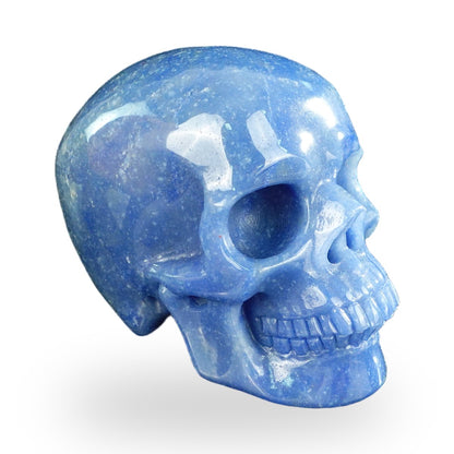 Blue Aventurine crystal skull 4.5" SKH45BA01 view 3