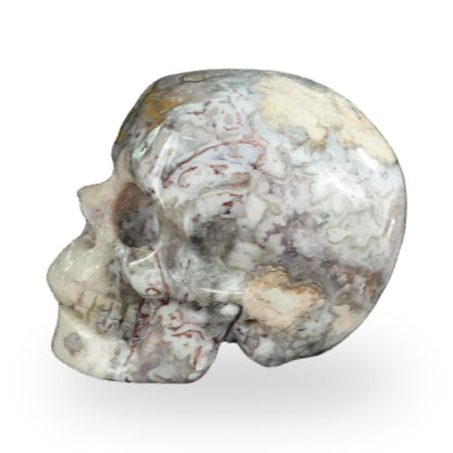 Blue Flower Agate crystal skull 2.2" SKH20BF01 view 7