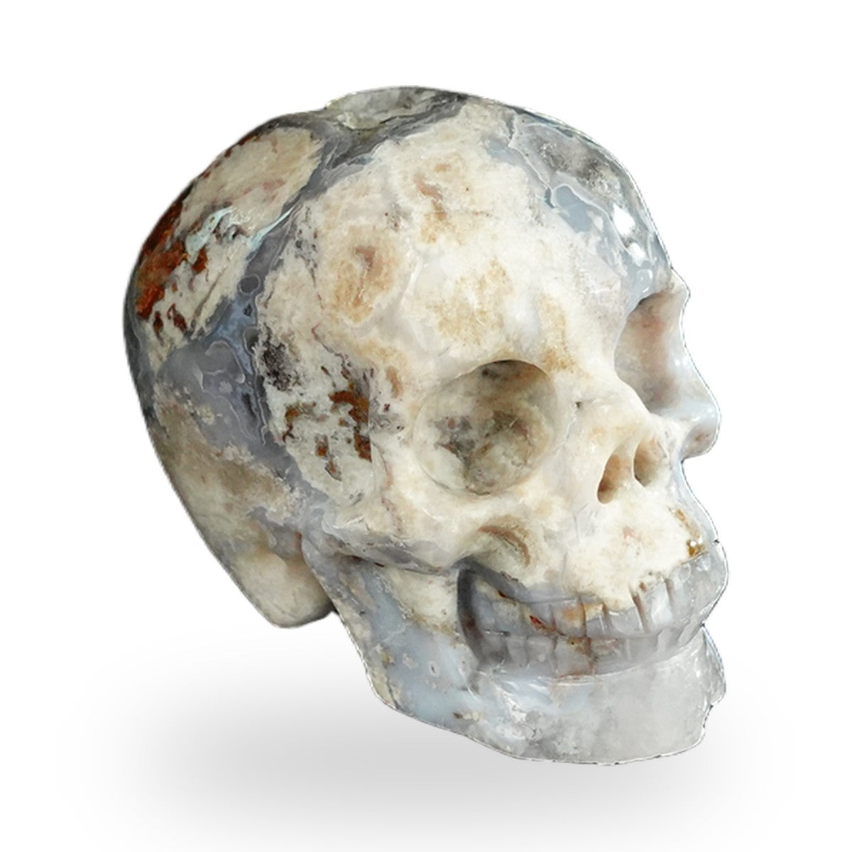 Blue Flower Agate crystal skull 2.2" SKH20BF02 photo 3