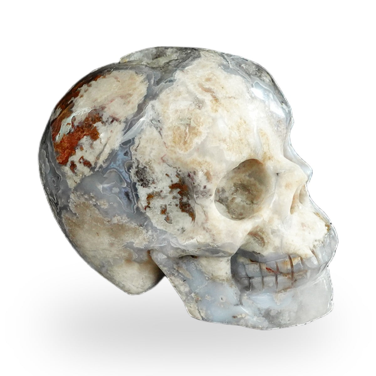 Blue Flower Agate crystal skull 2.2" SKH20BF02 photo 4