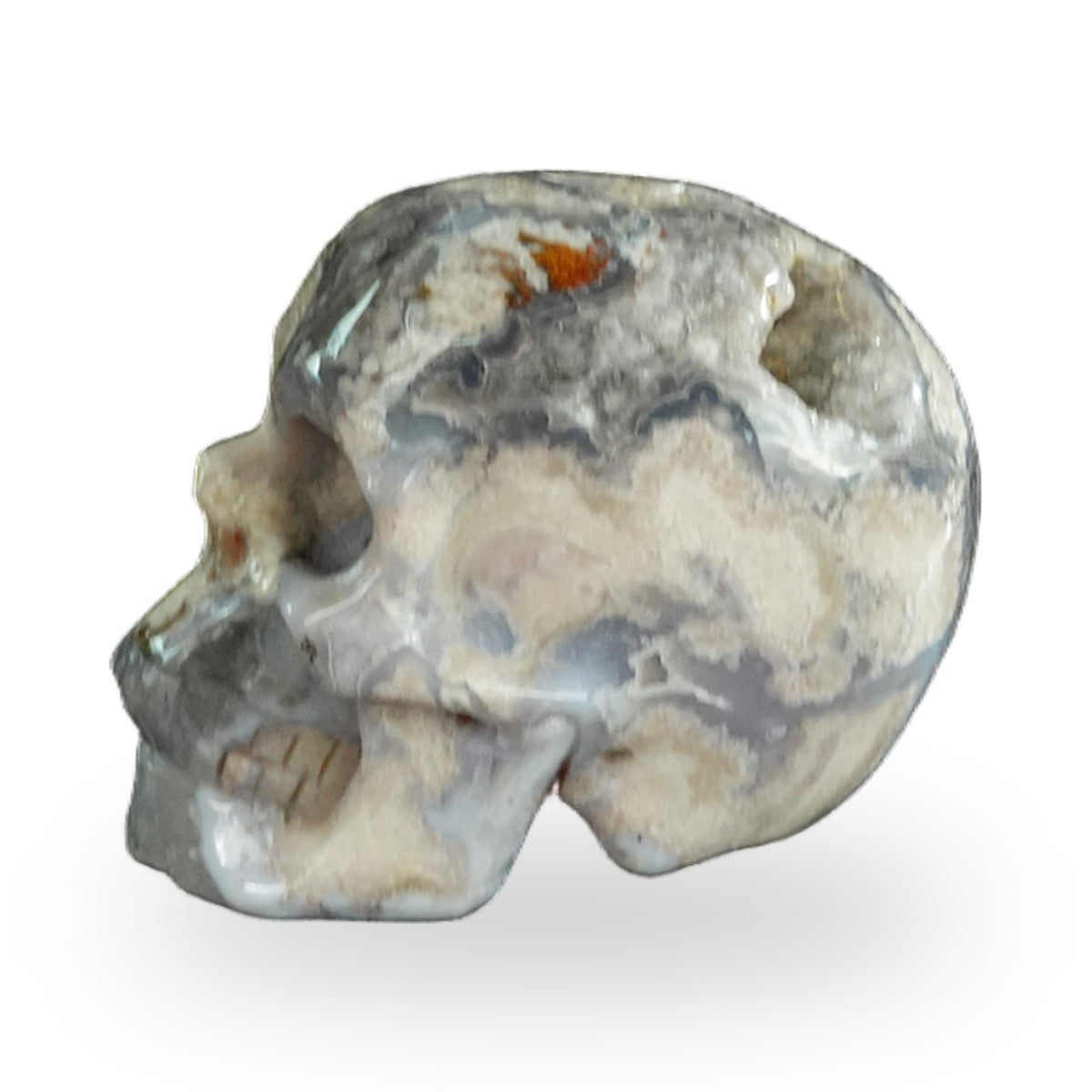 Blue Flower Agate crystal skull 2.2" SKH20BF02 photo 7