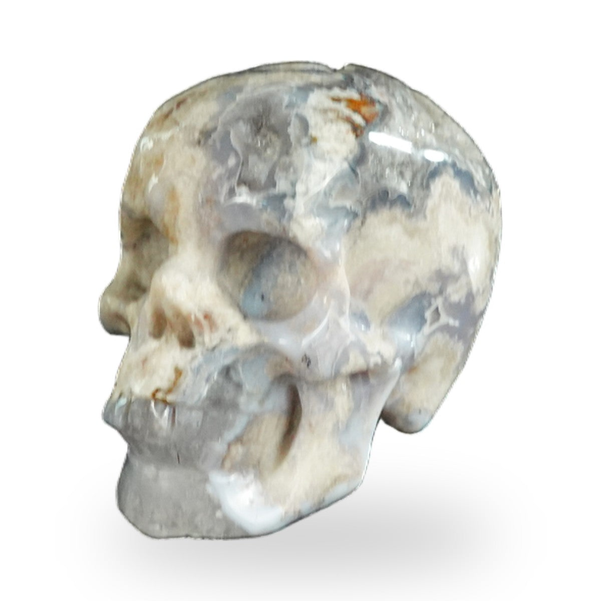 Blue Flower Agate crystal skull 2.2" SKH20BF02 photo 8