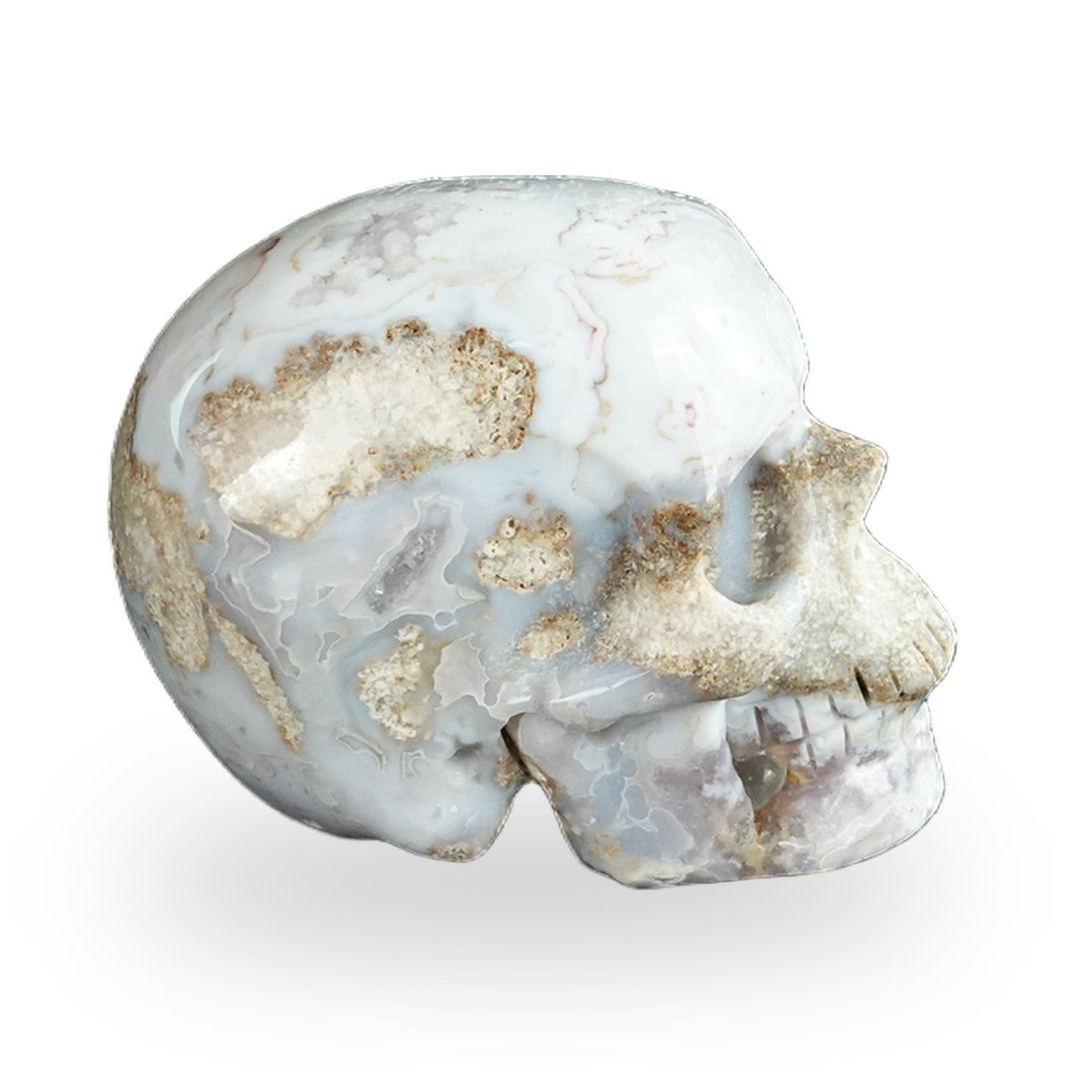 Blue Flower Agate crystal skull 2.2" SKH20BF03 photo 5