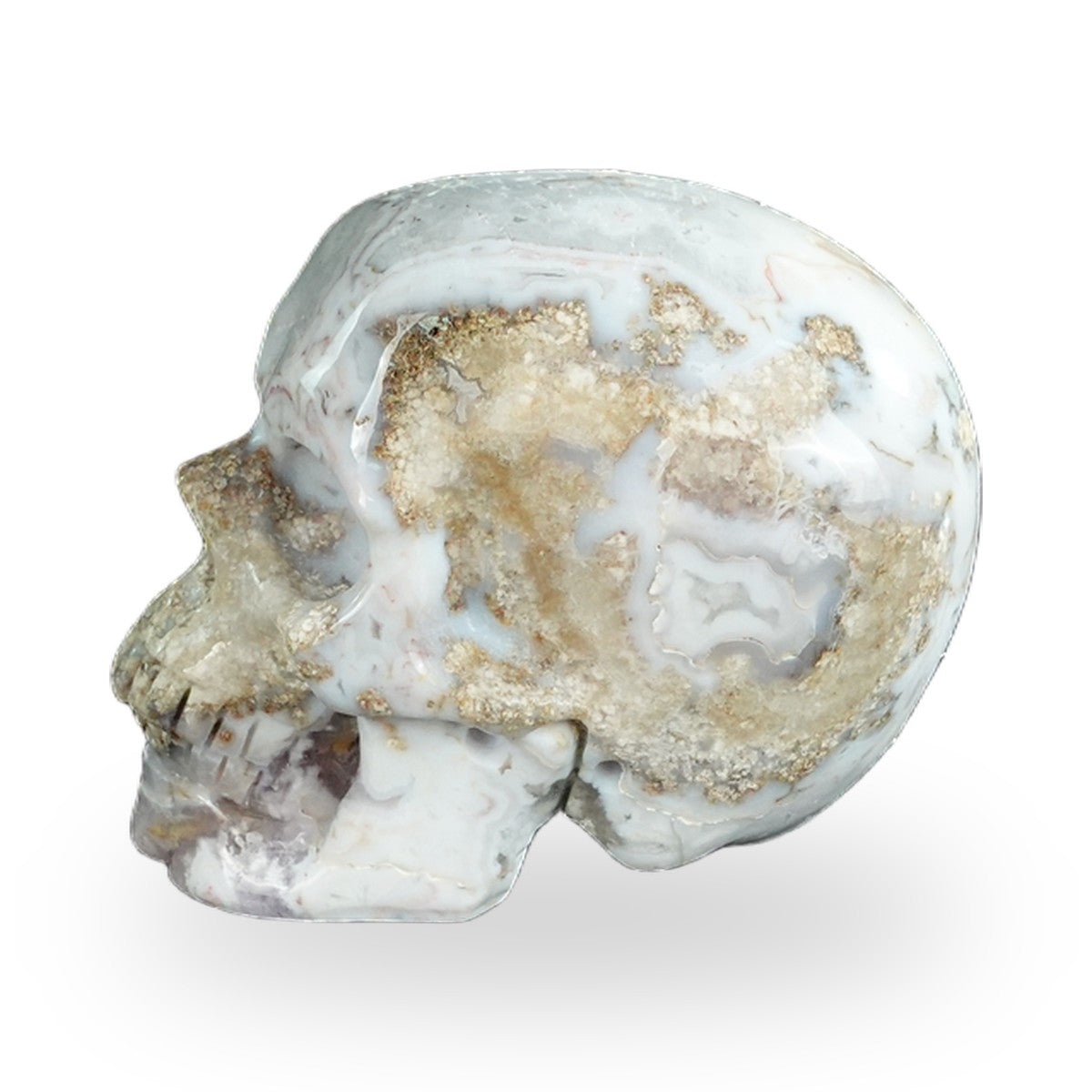 Blue Flower Agate crystal skull 2.2" SKH20BF03 photo 6