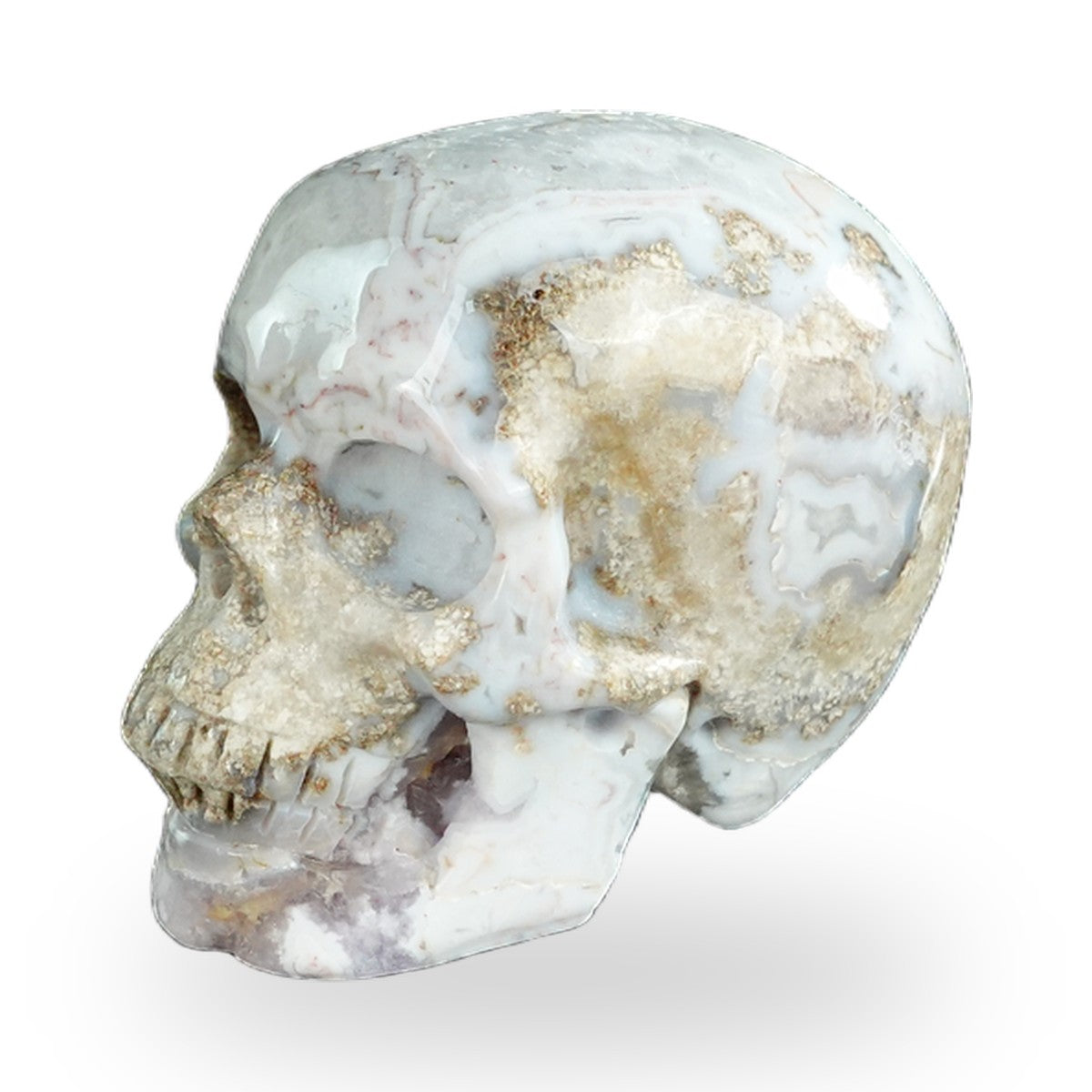 Blue Flower Agate crystal skull 2.2" SKH20BF03 photo 7