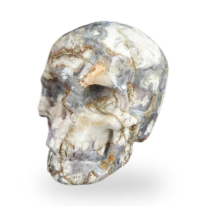 Blue Flower Agate crystal skull 2.2" SKH20BF04 photo 8