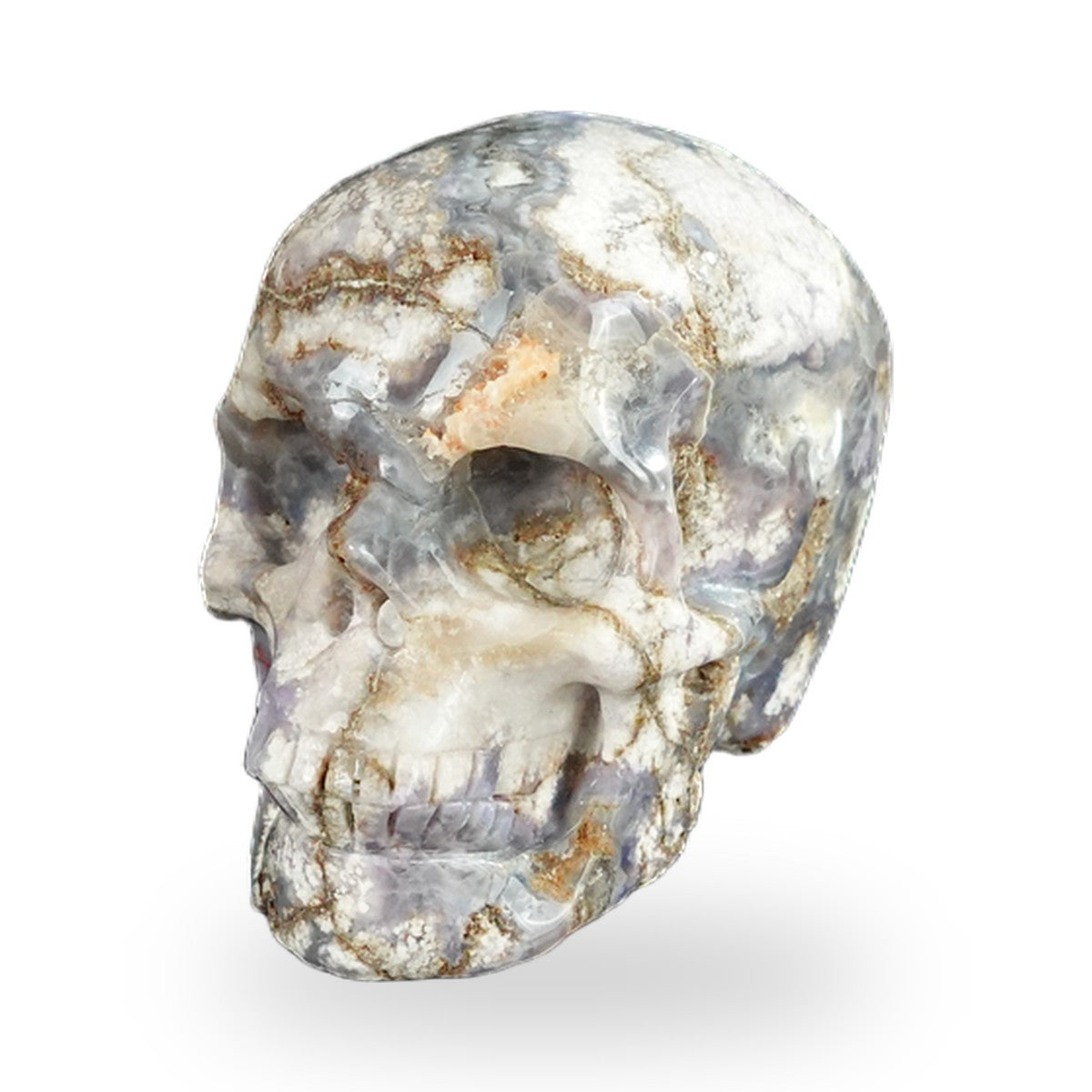 Blue Flower Agate crystal skull 2.2" SKH20BF04 photo 8