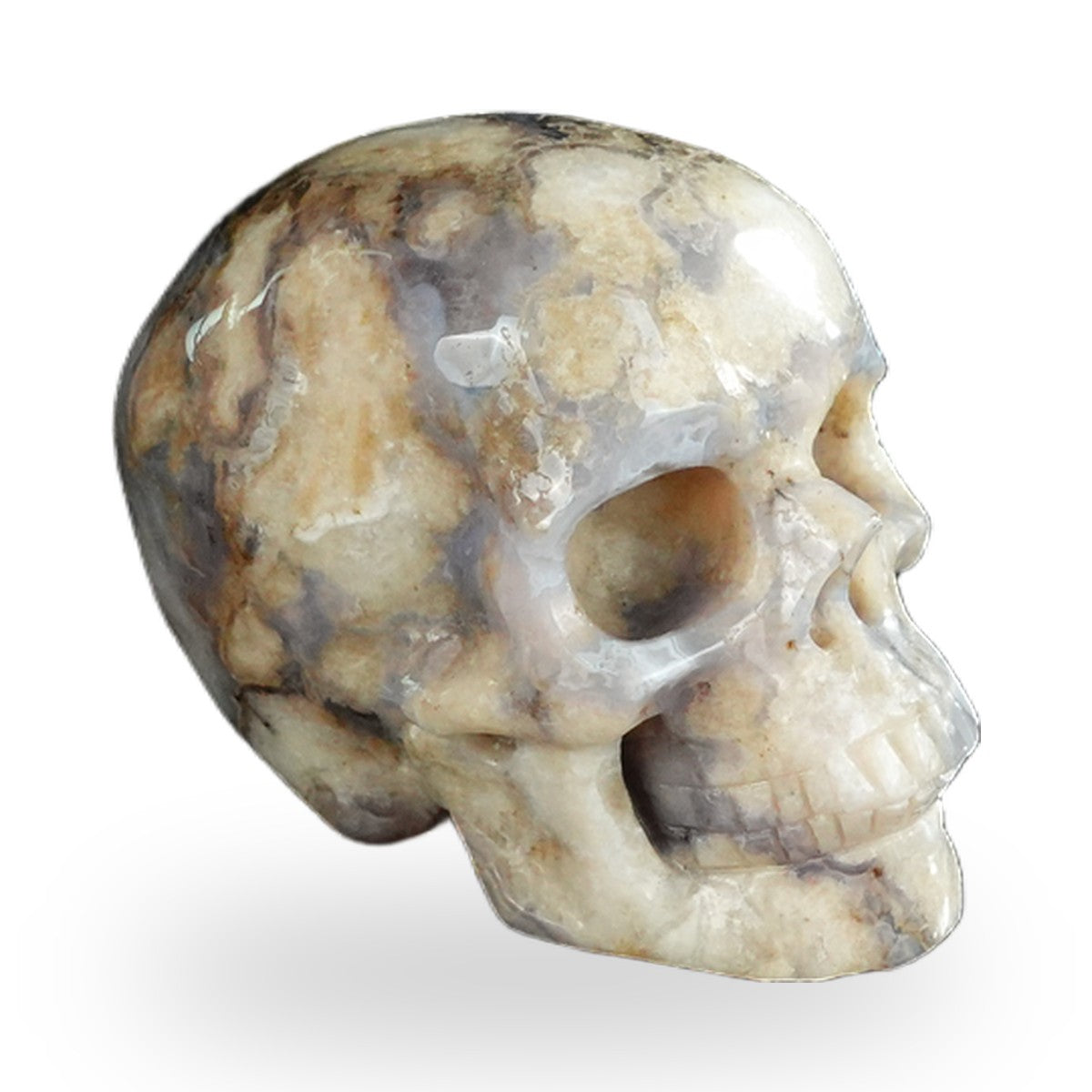 Blue Flower Agate crystal skull 2.2" SKH20BF05 photo 3