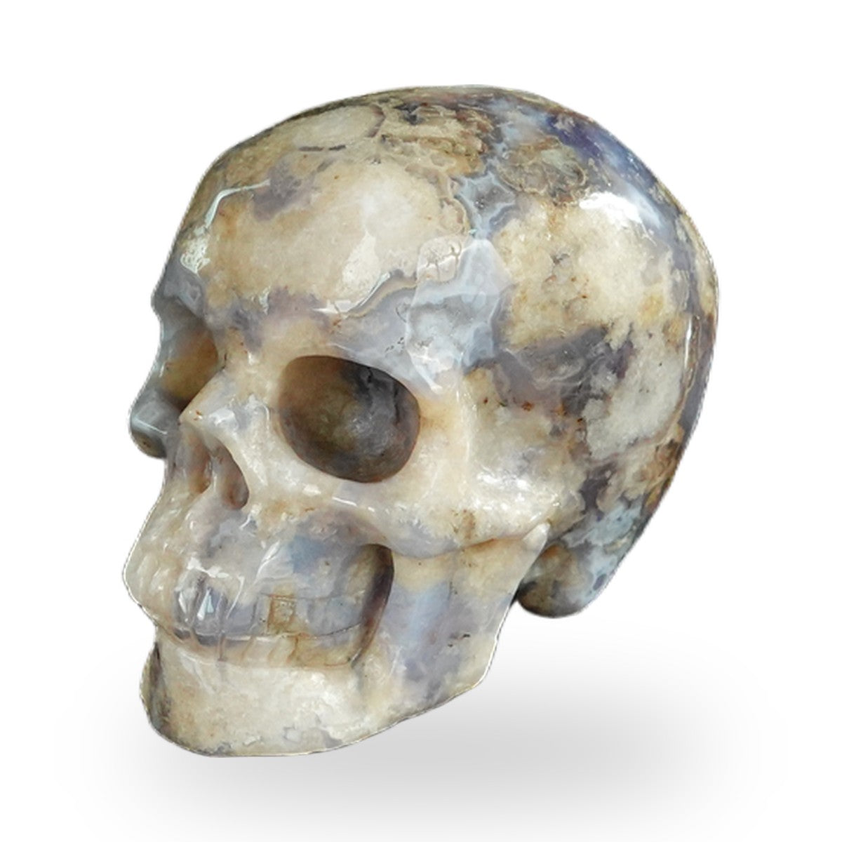 Blue Flower Agate crystal skull 2.2" SKH20BF05 photo 7
