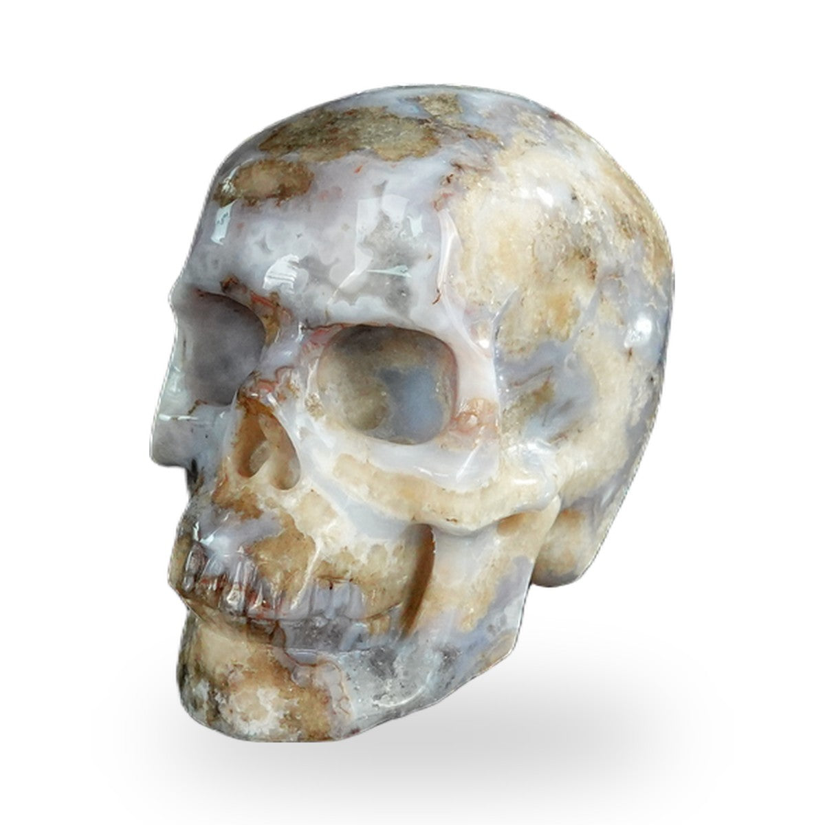 Blue Flower Agate crystal skull 2.2" SKH20BF06 photo 8