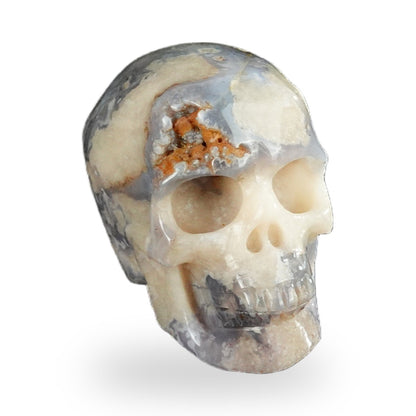 Blue Flower Agate crystal skull 2.2" SKH20BF07 photo 3