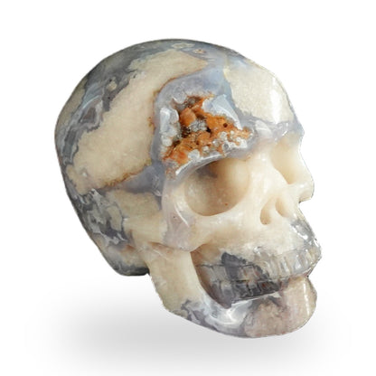 Blue Flower Agate crystal skull 2.2" SKH20BF07 photo 4