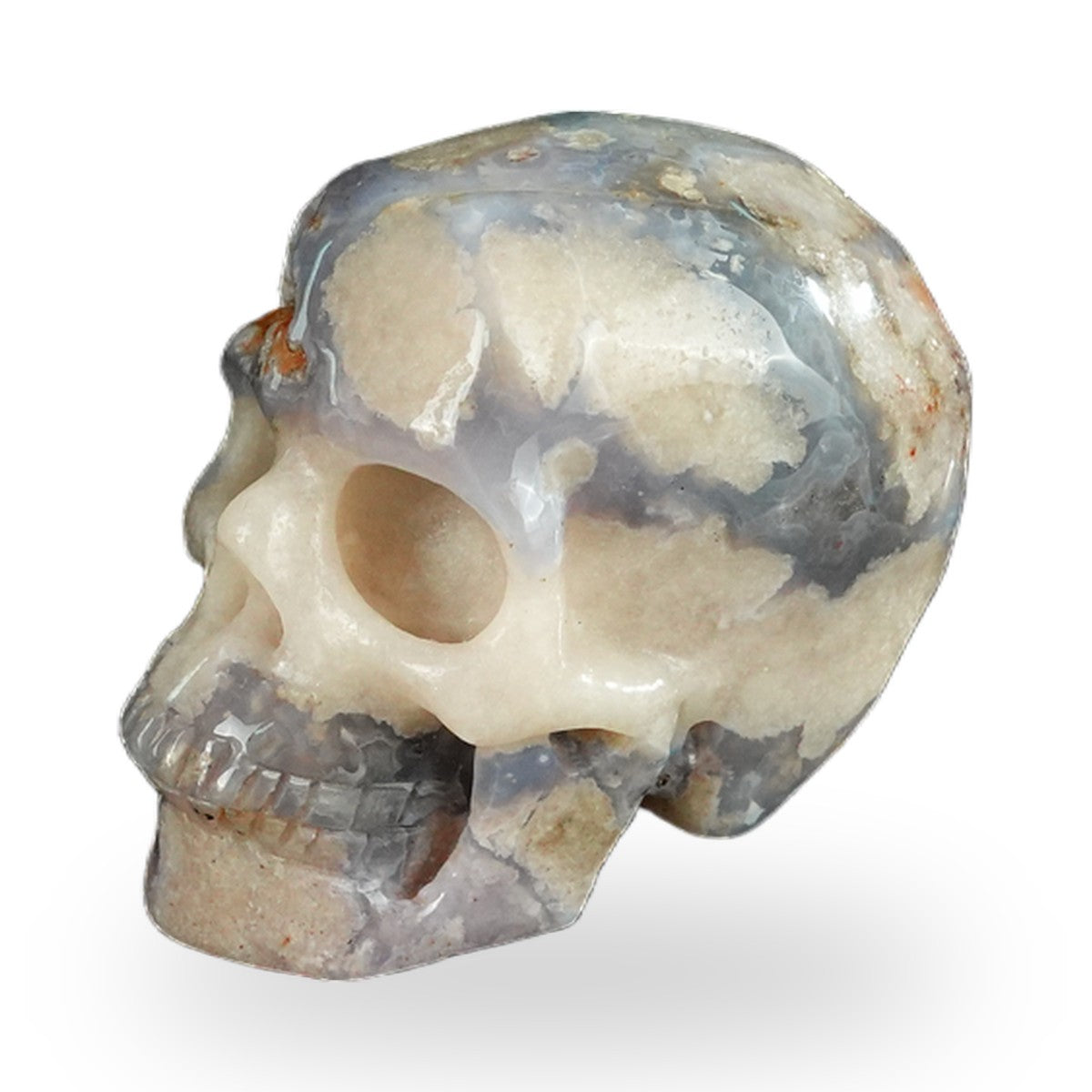 Blue Flower Agate crystal skull 2.2" SKH20BF07 photo 7