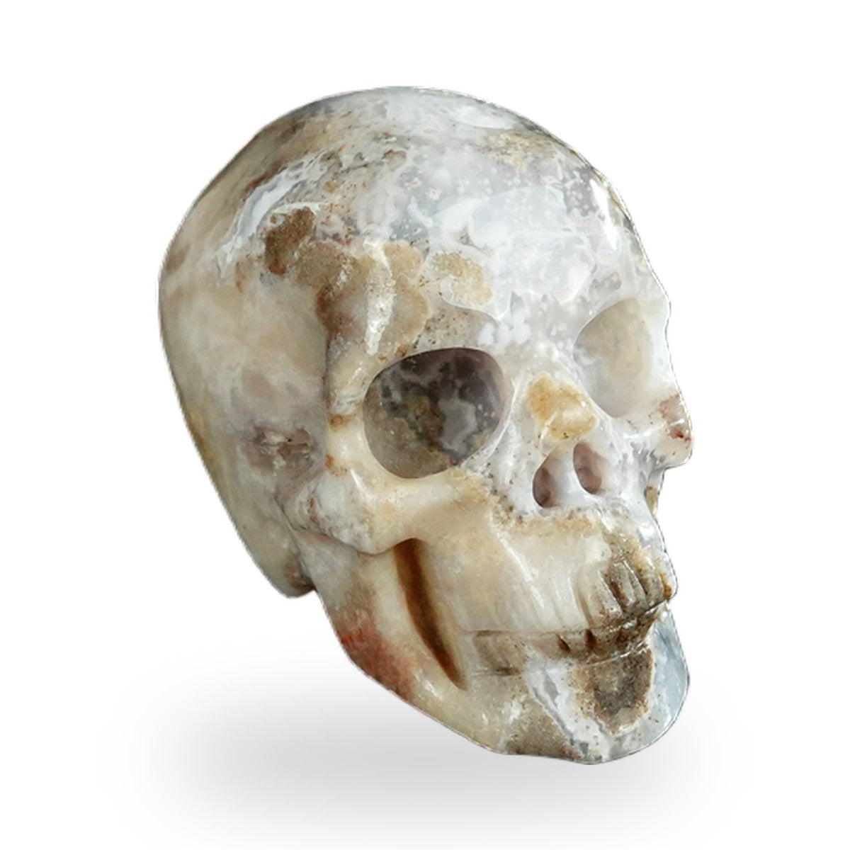Blue Flower Agate crystal skull 2.2" SKH20BF08 photo 2