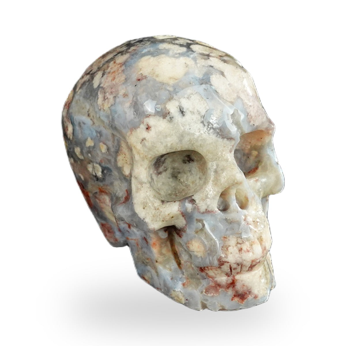 Blue Flower Agate crystal skull 2.2" SKH20BF09 photo 4