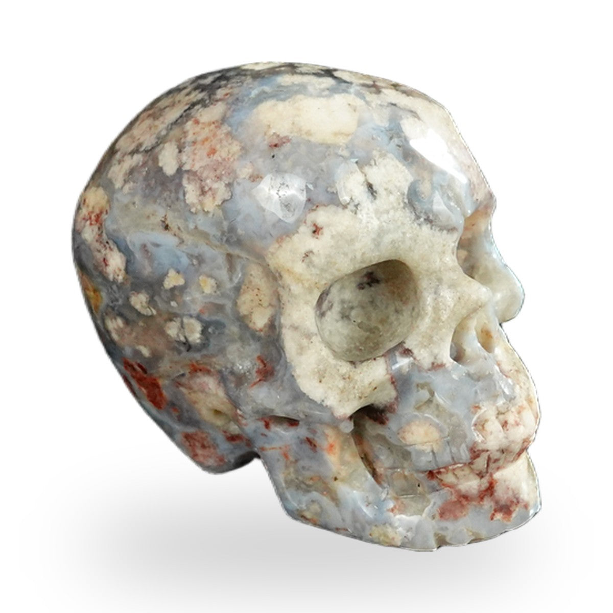 Blue Flower Agate crystal skull 2.2" SKH20BF09 photo 5