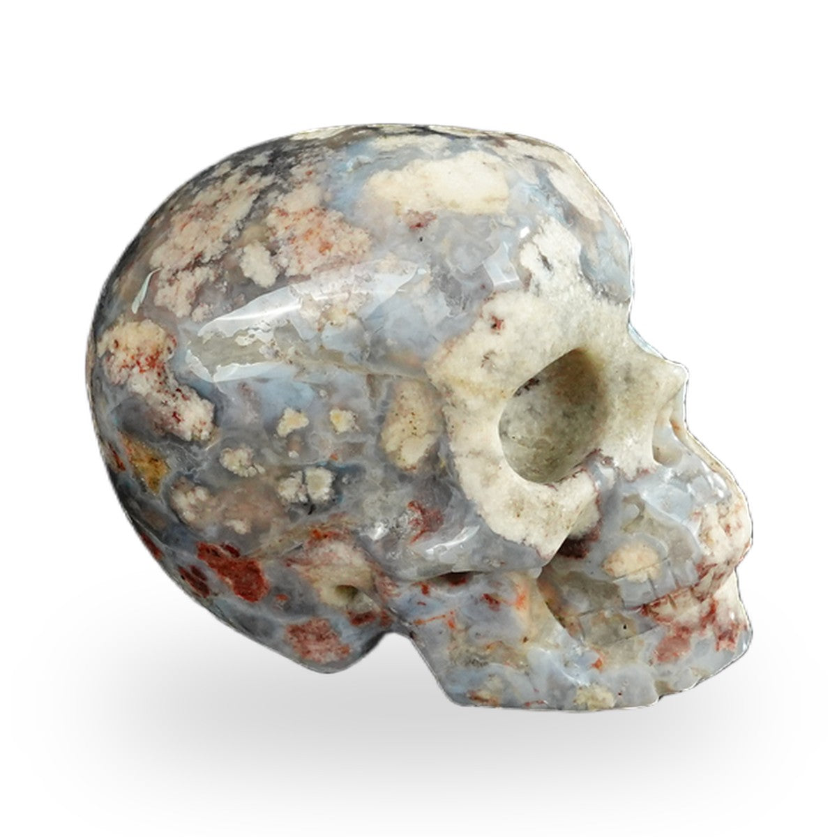 Blue Flower Agate crystal skull 2.2" SKH20BF09 photo 6