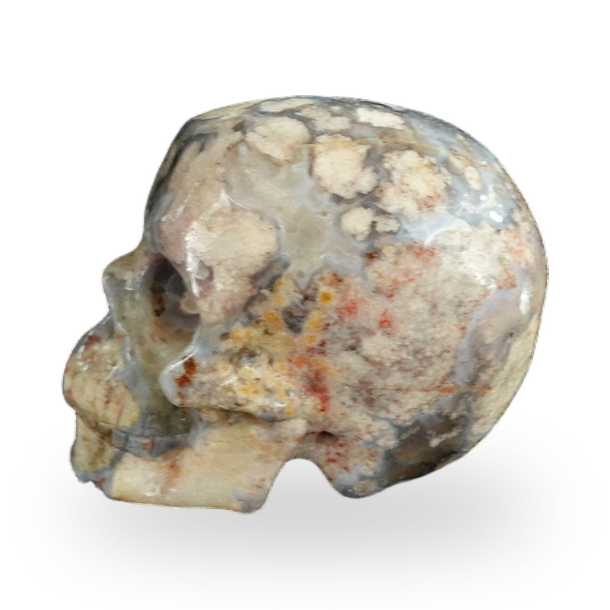Blue Flower Agate crystal skull 2.2" SKH20BF09 photo 7