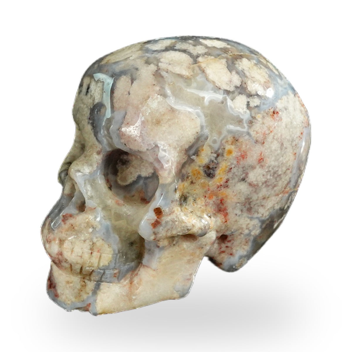 Blue Flower Agate crystal skull 2.2" SKH20BF09 photo 8