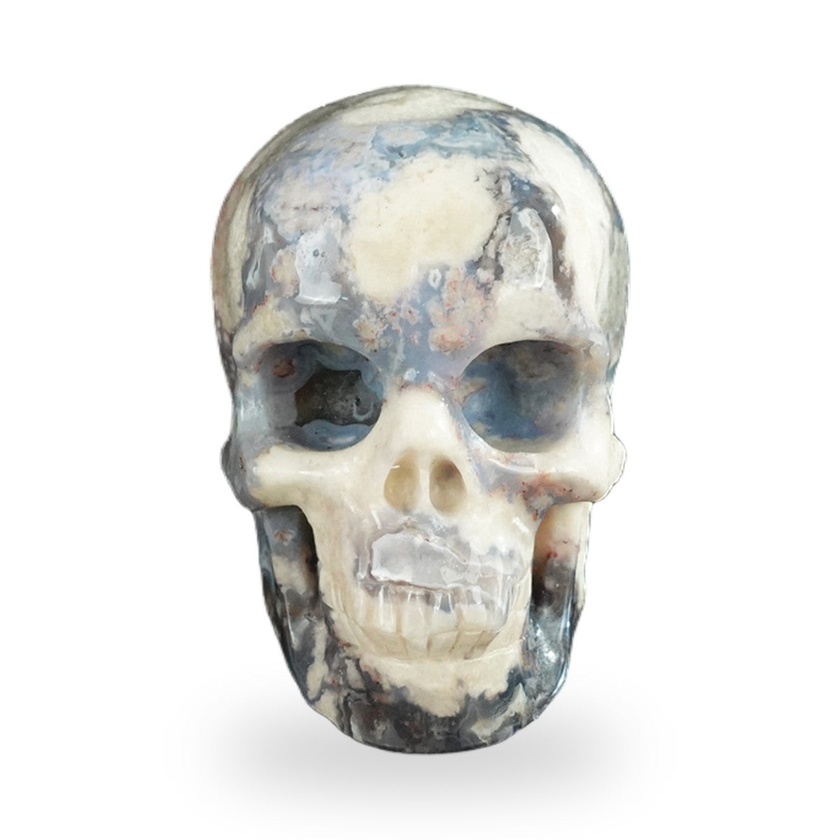 Blue Flower Agate crystal skull 2.2" SKH20BF10 photo 1