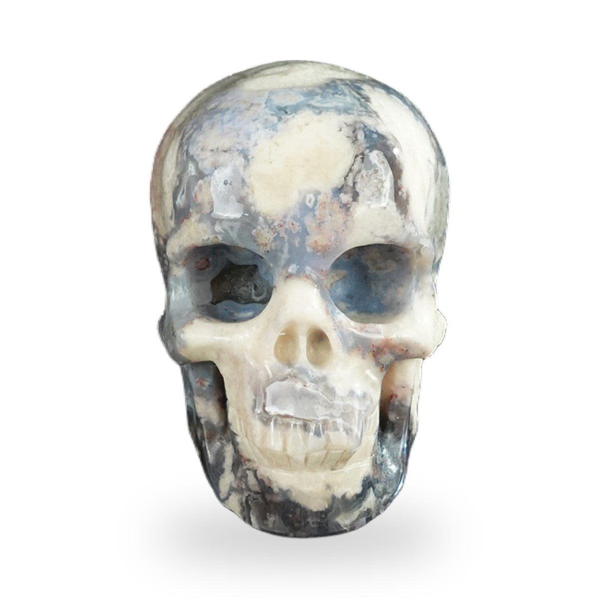 Blue Flower Agate crystal skull 2.2" SKH20BF10 photo 3