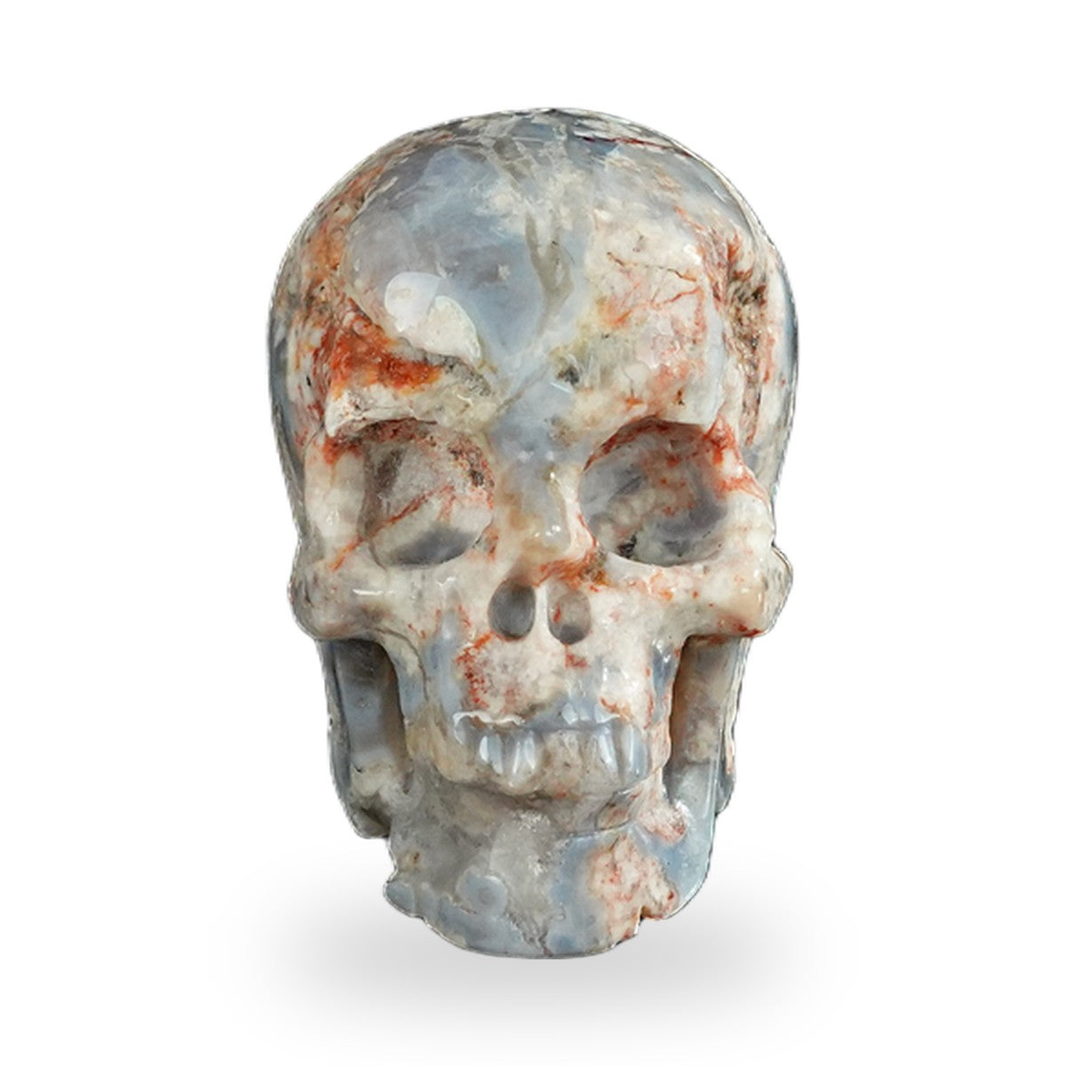 Blue Flower Agate crystal skull 2.2" SKH20BF11 photo 1