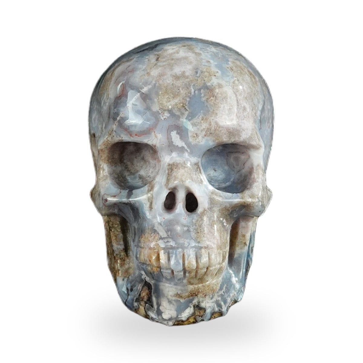 Blue Flower Agate crystal skull 2.2" SKH20BF15 photo 1