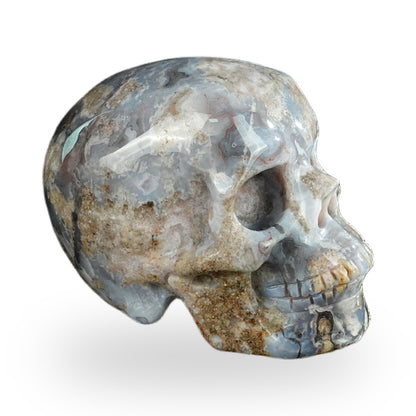 Blue Flower Agate crystal skull 2.2" SKH20BF15 photo 3
