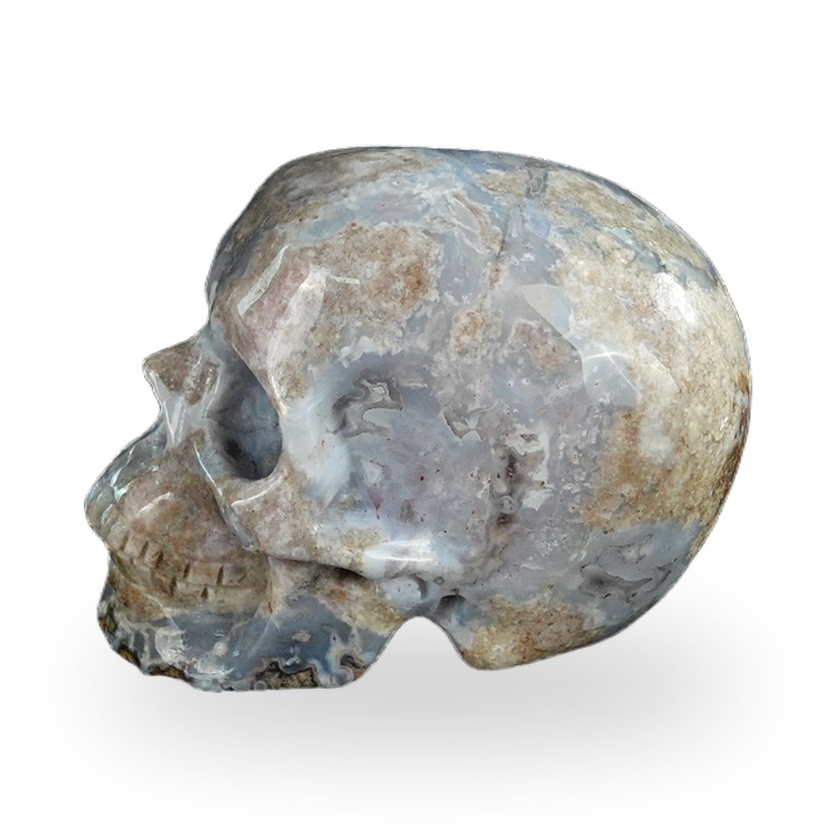 Blue Flower Agate crystal skull 2.2" SKH20BF15 photo 6