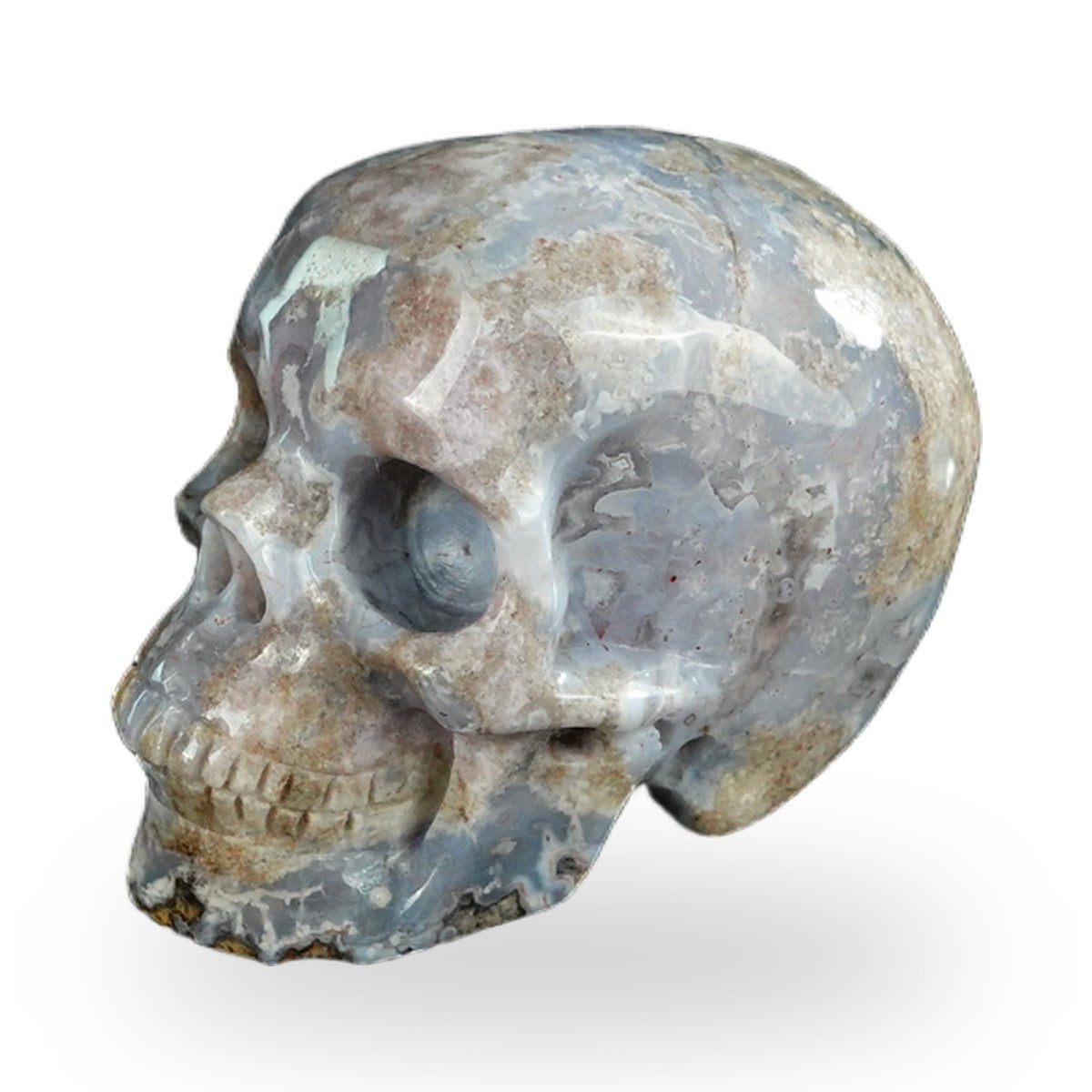 Blue Flower Agate crystal skull 2.2" SKH20BF15 photo 7