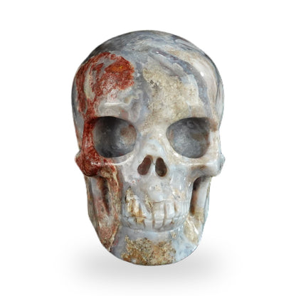 Blue Flower Agate crystal skull 2.2" SKH20BF16 photo 1