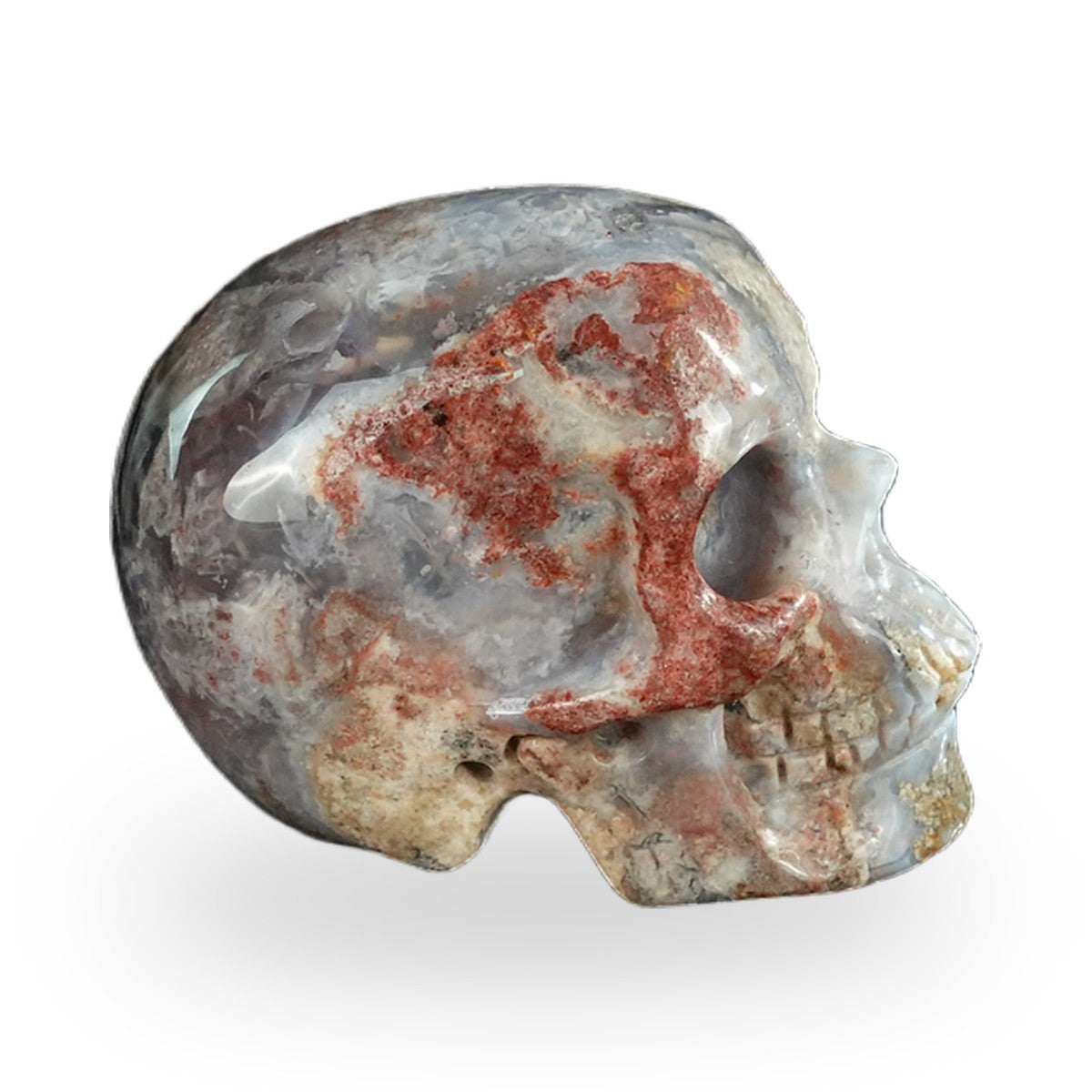 Blue Flower Agate crystal skull 2.2" SKH20BF16 photo 5