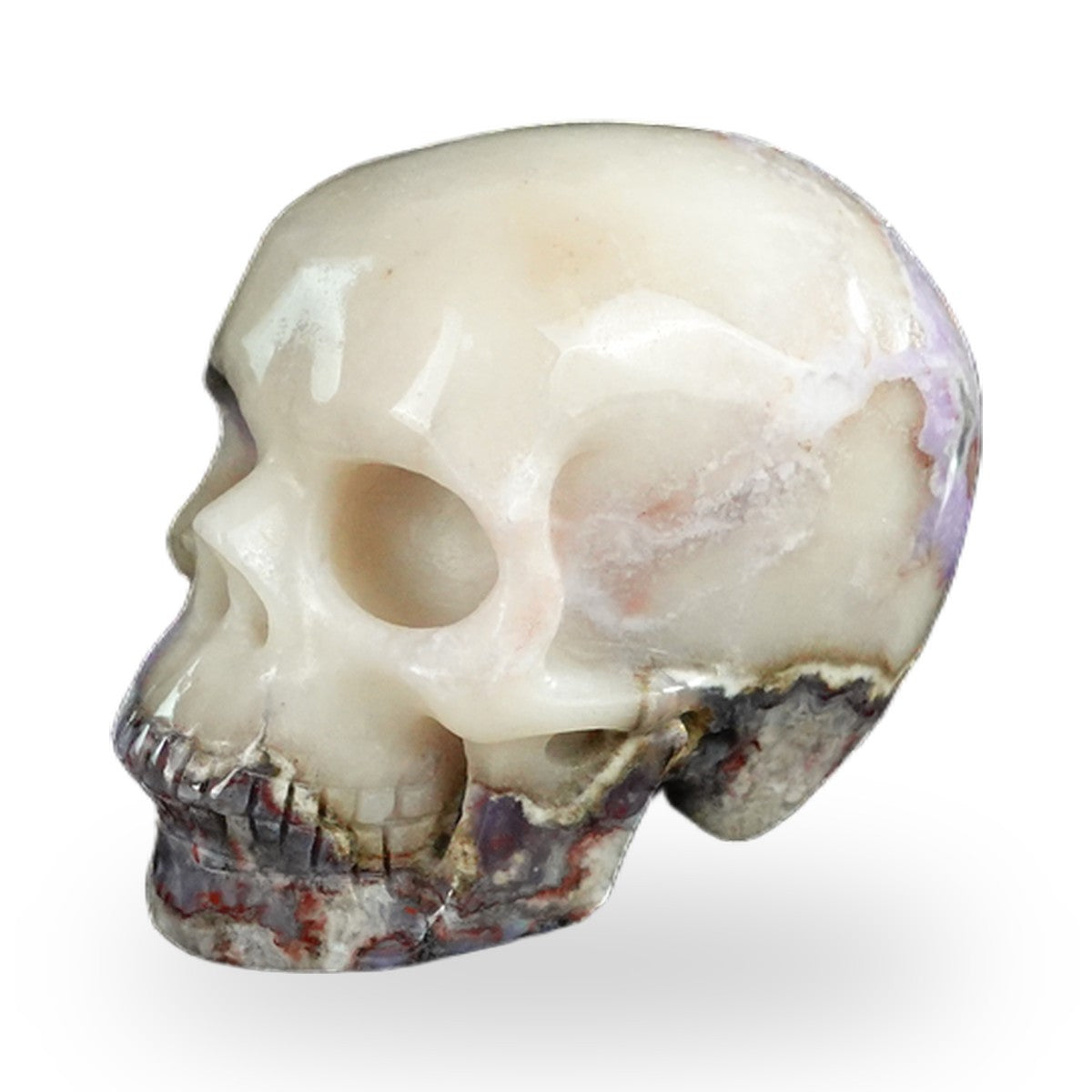Blue Flower Agate crystal skull 2.2" SKH20BF17 photo 7