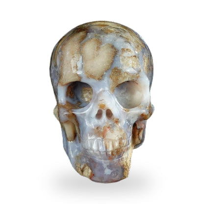 Blue Flower Agate crystal skull 2.2" SKH20BF19 photo 1