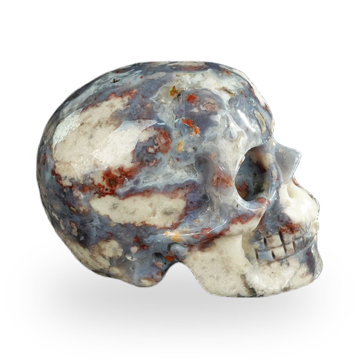 Blue Flower Agate crystal skull 2.2" SKH20BF20 photo 5