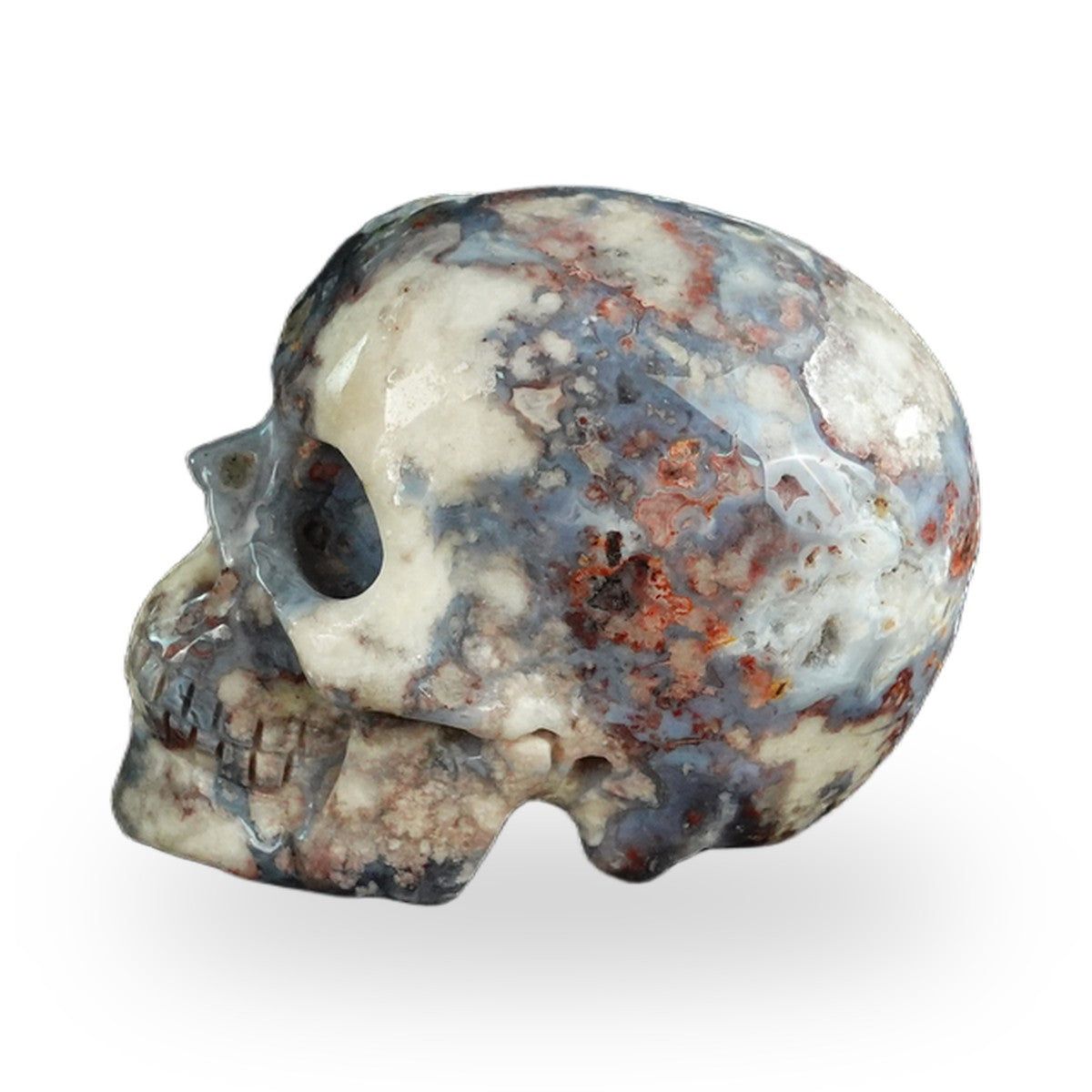 Blue Flower Agate crystal skull 2.2" SKH20BF20 photo 6
