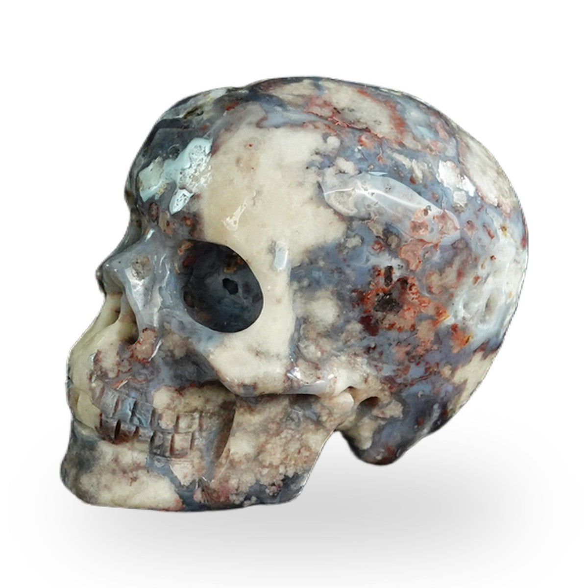 Blue Flower Agate crystal skull 2.2" SKH20BF20 photo 7