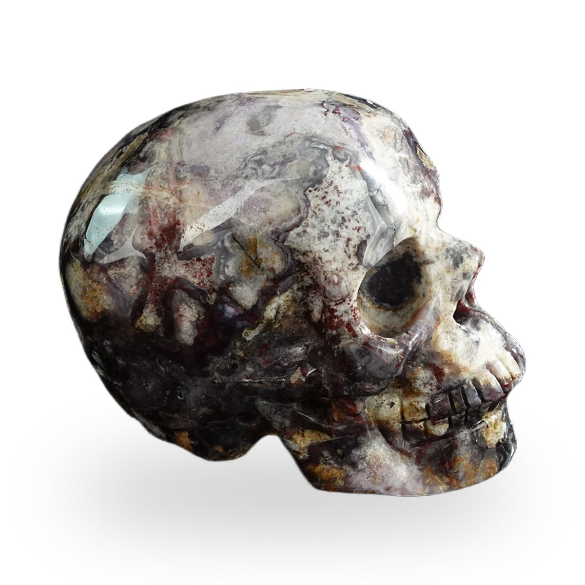 Blue Flower Agate crystal skull 3" SKH30BF02 photo 4