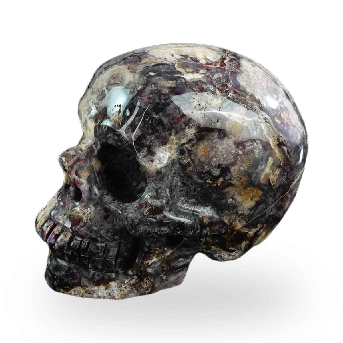 Blue Flower Agate crystal skull 3" SKH30BF02 photo 7