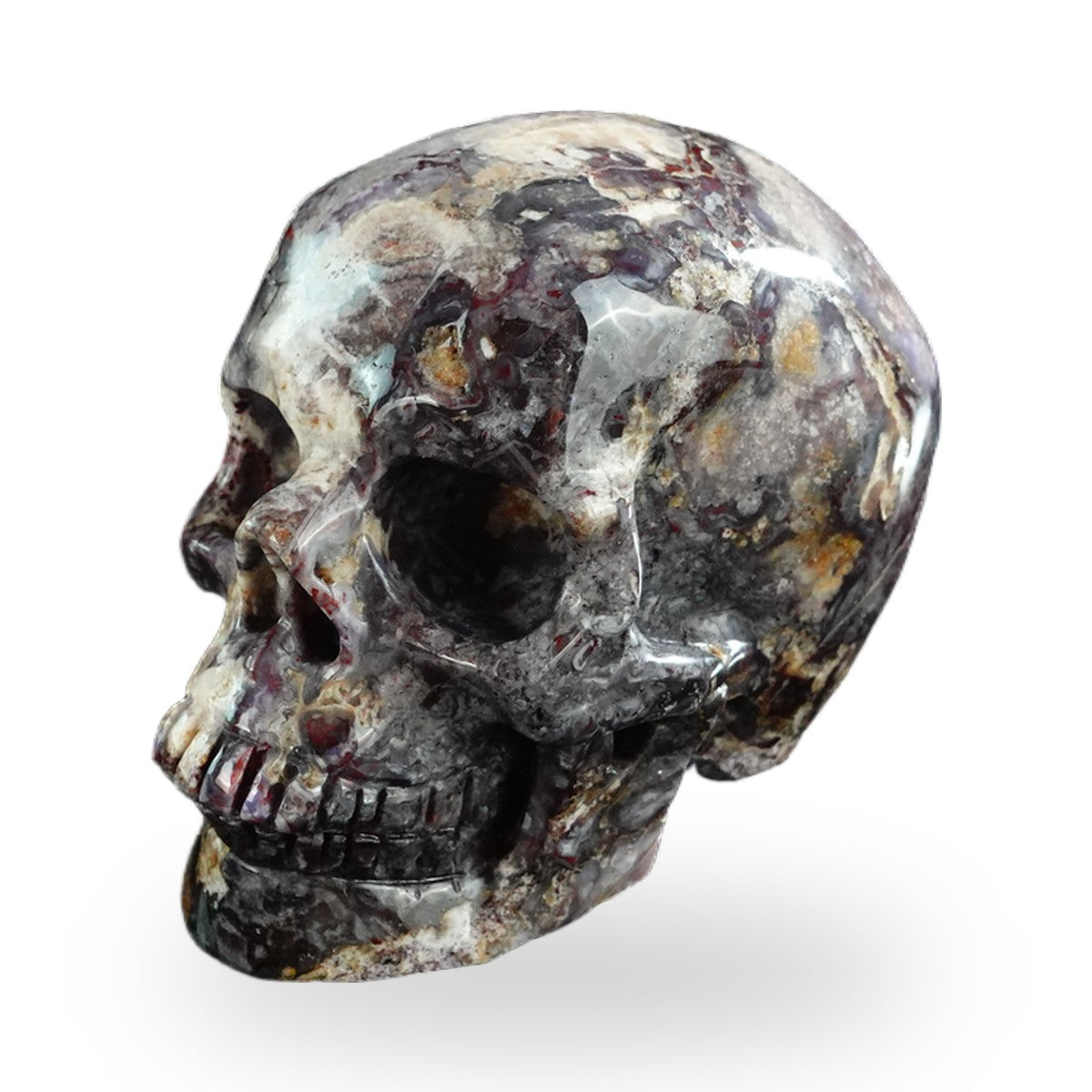 Blue Flower Agate crystal skull 3" SKH30BF02 photo 8