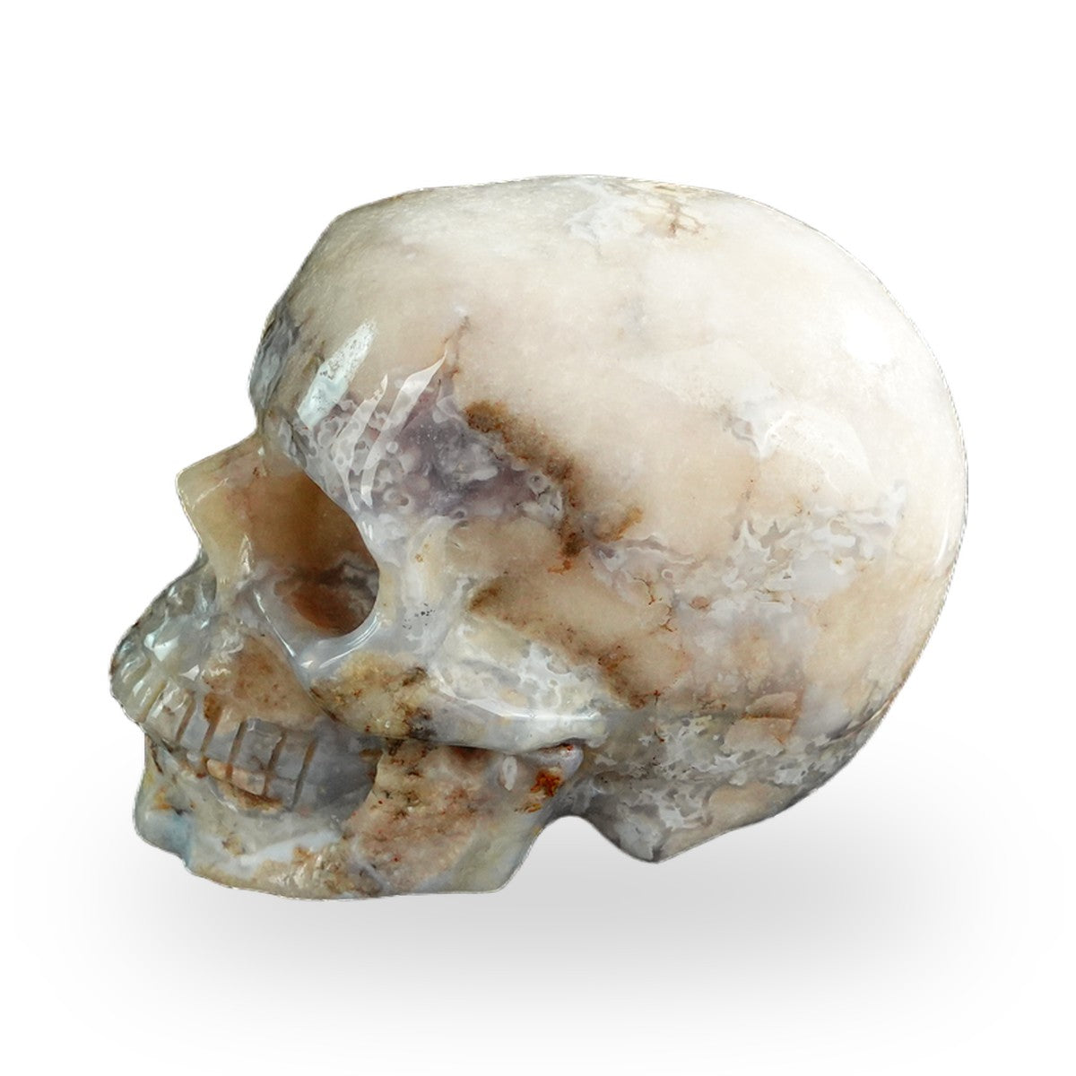 Blue Flower Agate crystal skull 3" SKH30BF03 photo 6
