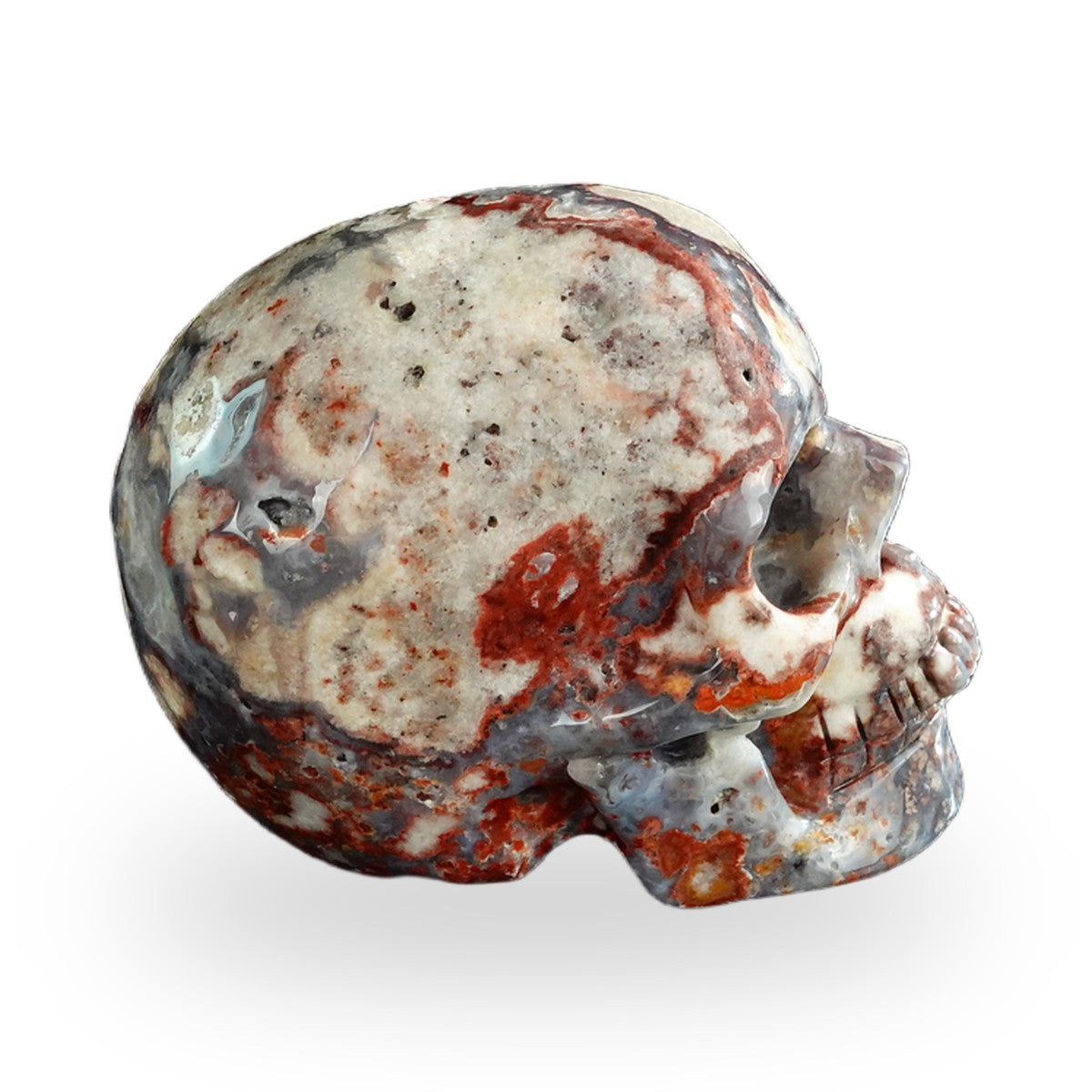 Blue Flower Agate crystal skull 3" SKH30BF06 photo 5