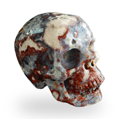 Blue Flower Agate crystal skull 3" SKH30BF07 photo 3