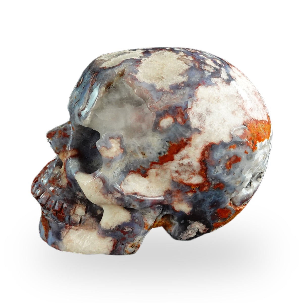 Blue Flower Agate crystal skull 3" SKH30BF07 photo 5