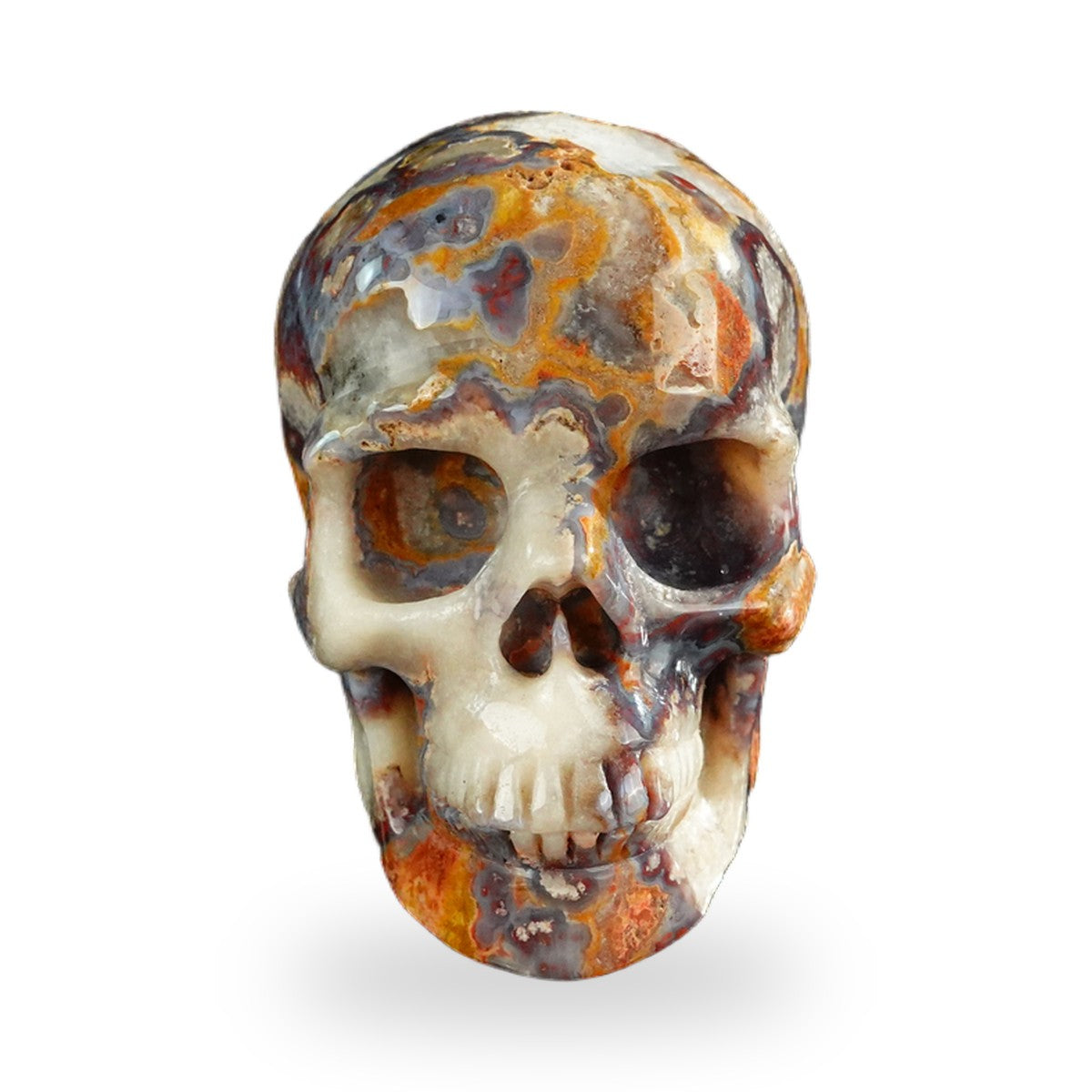 Blue Flower Agate crystal skull 3" SKH30BF08 photo 1